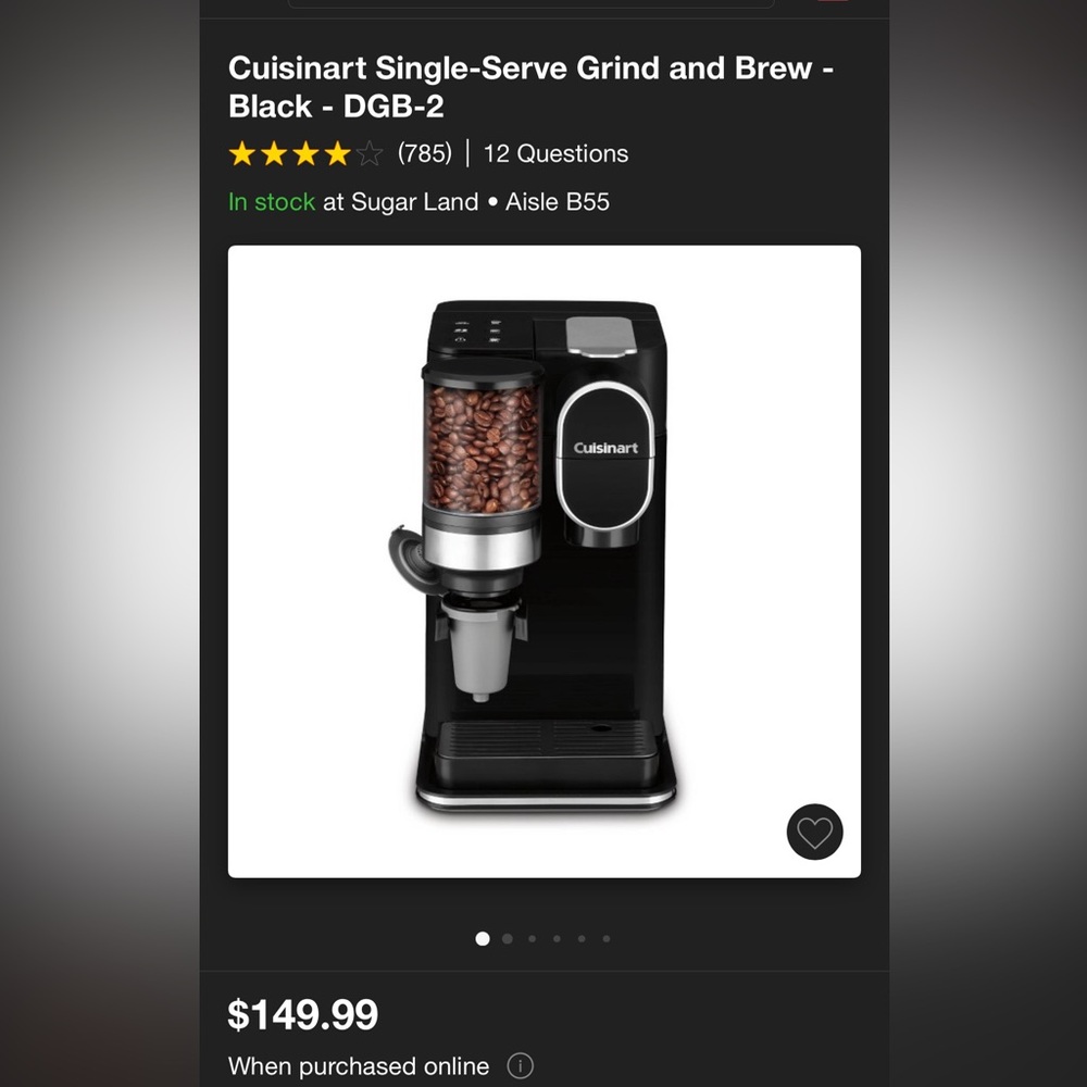 Cuisinart Grind & Brew Single-Serve Coffeemaker